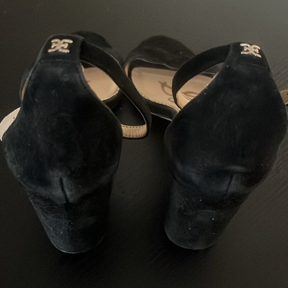 Sam Edleman Odilia Black Suede Scalloped Heels Size 9 - Picture 9 of 12